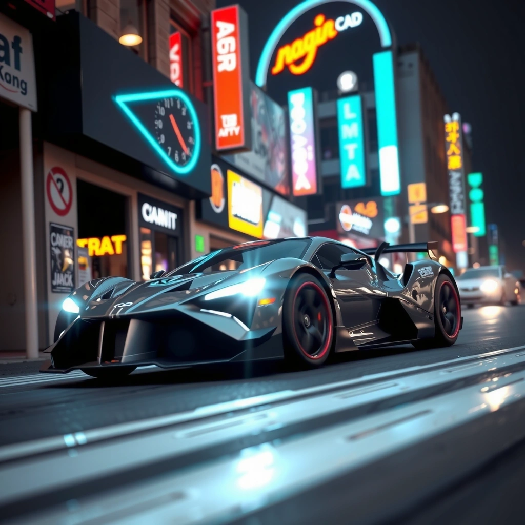 Neon Rush futuristic racing game screenshot